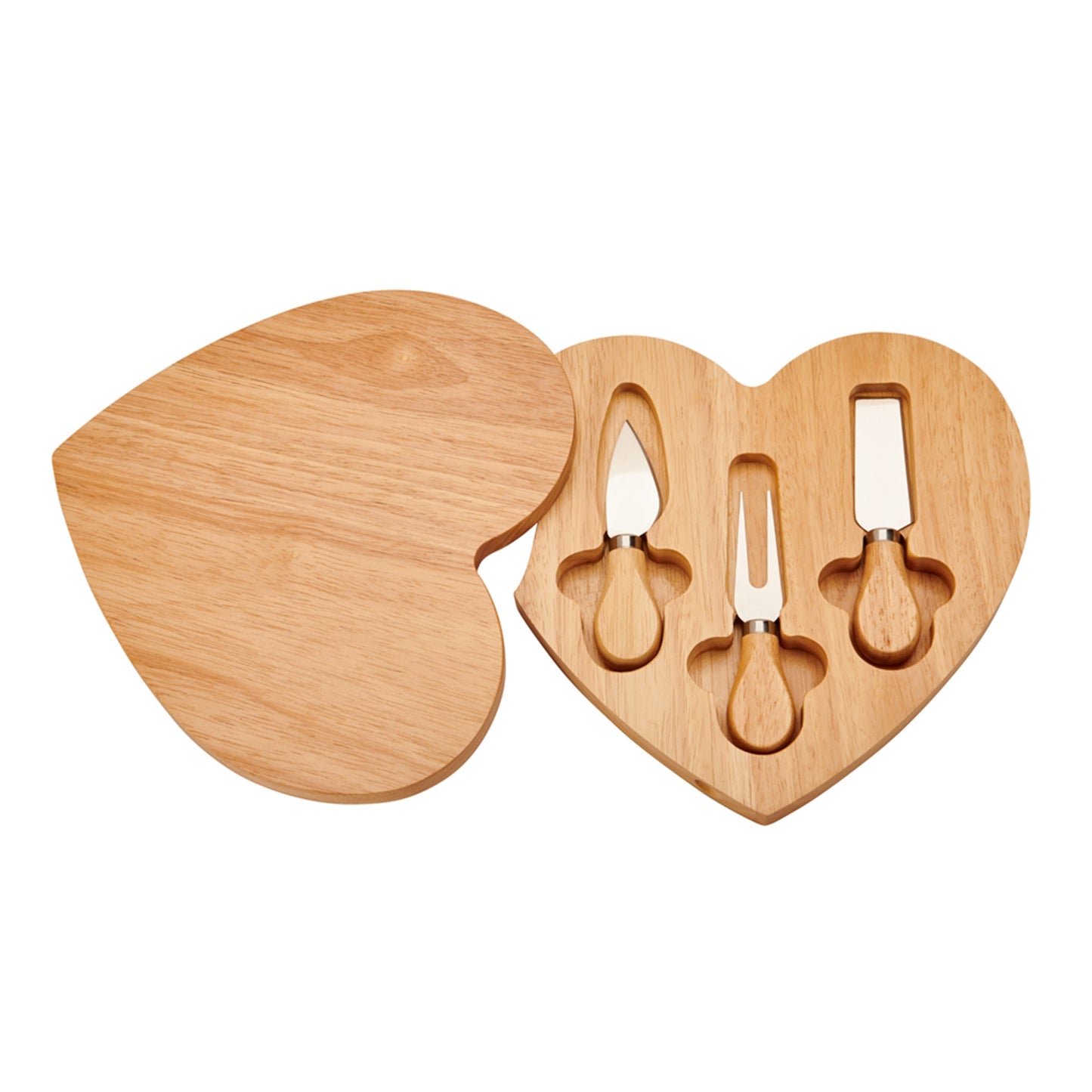 Heart-Shaped Cheese Board & Tool Set