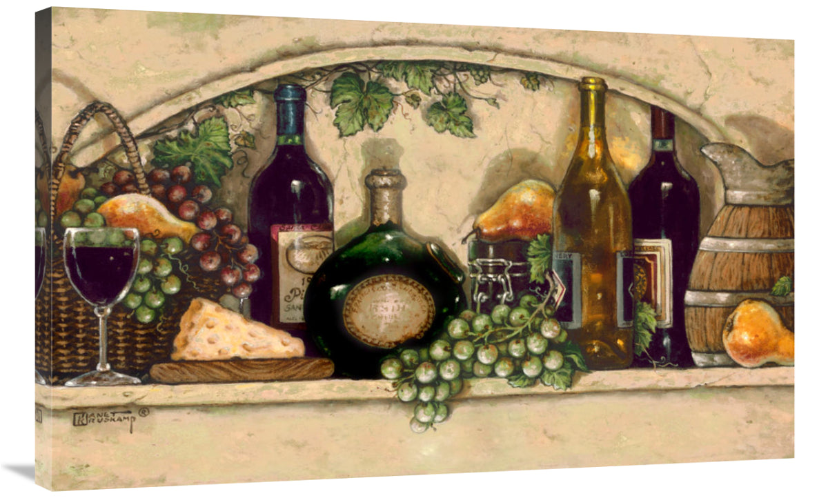Global Gallery 40 in. Wine, Fruit N Cheese Niche