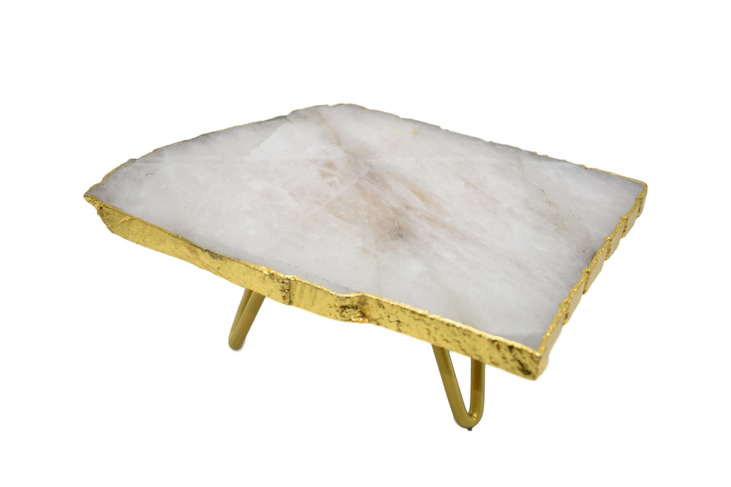 1-Layer Cheese Platter/Cake Stand with Gold Trim